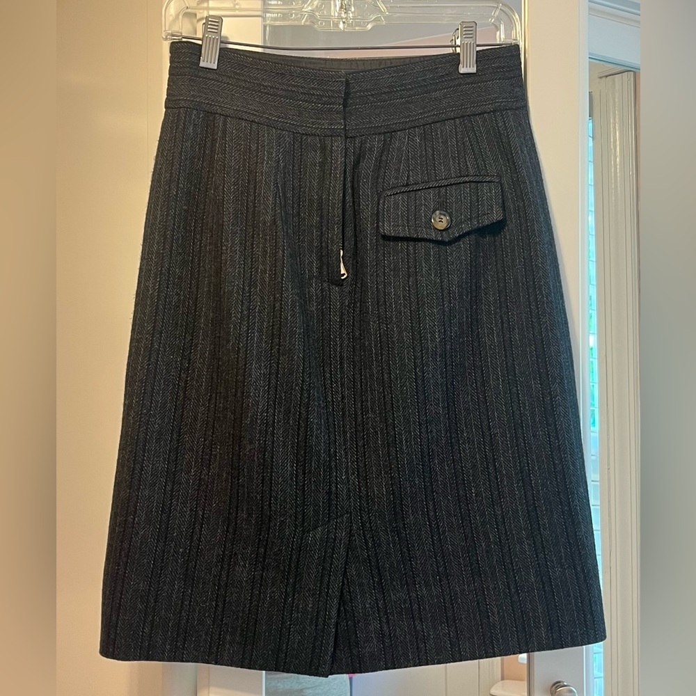 Marc by Marc Jacobs light pinstripe wool pencil midi skirt